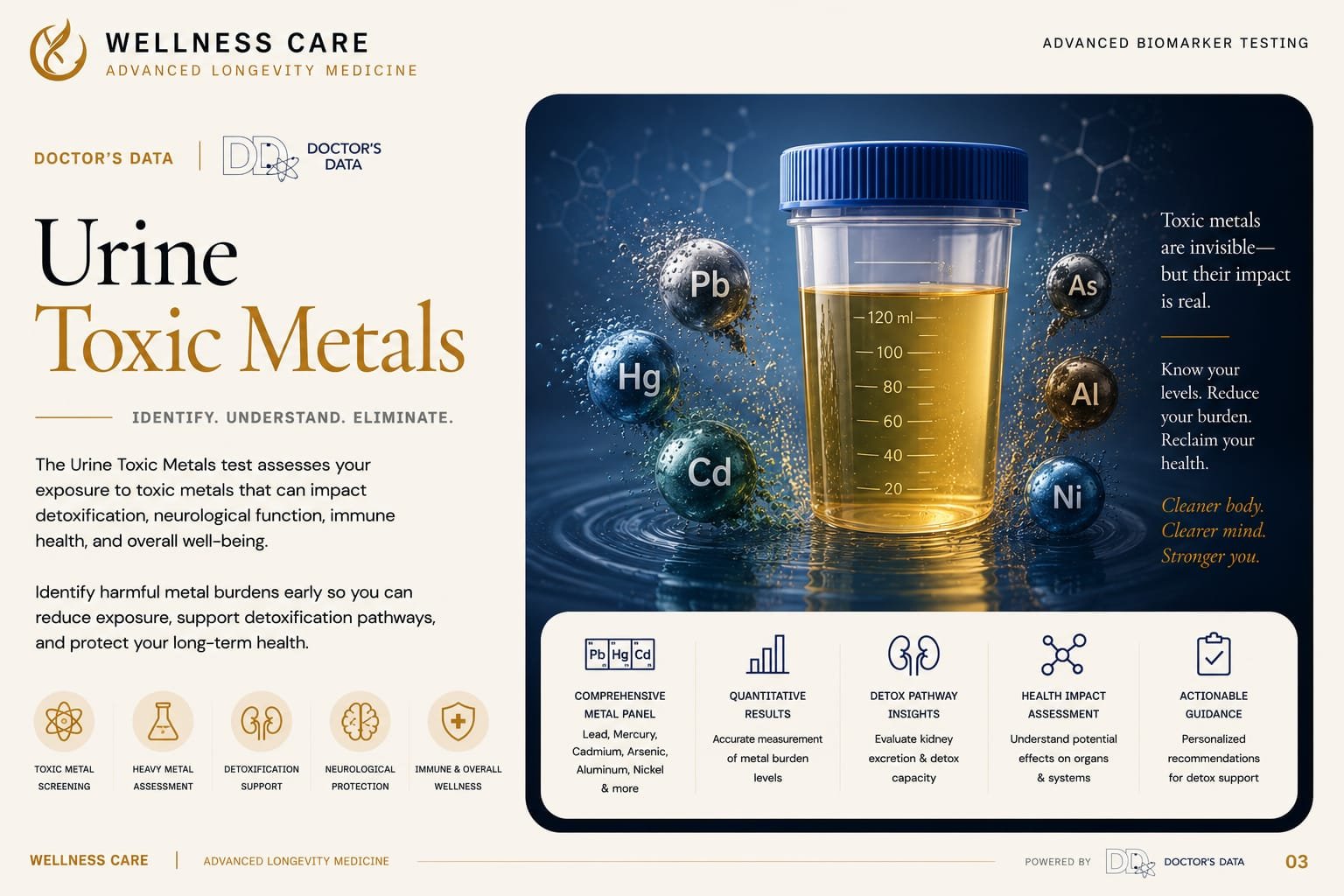 Doctor's Data Urine Toxic Metals — 20 toxic metals exposure assessment in urine